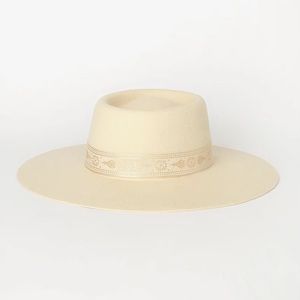 Lack of Color Juno Boater Cream Wide Brim Sun Hat
